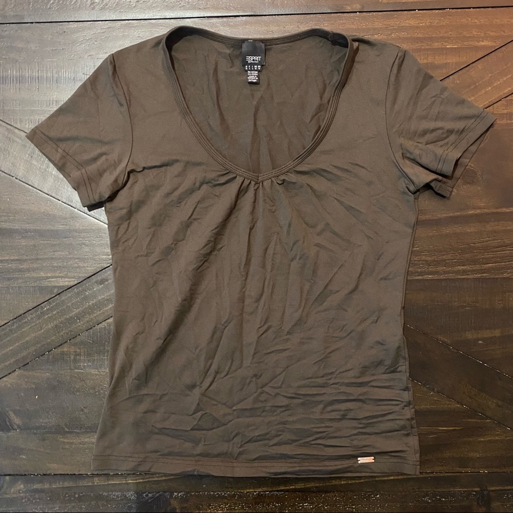 Esprit | Stretchy V Neck Tee | M